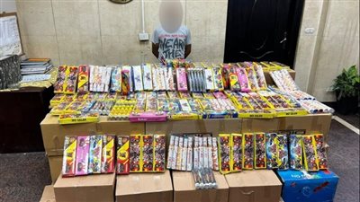 بـ1.7 مليون قطعة.. سقوط أكبر تاجر ألعاب نارية في الجمالية 