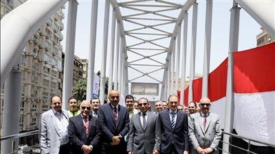 البنك الأهلي المصري يفتتح كوبري المشاة الجديد بمنطقة الدقي 