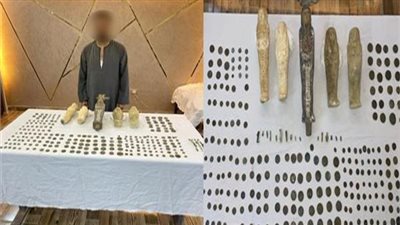 ضبط 256 قطعة آثرية بحوزة عامل في بني مزار