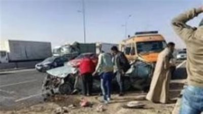 إصابة 8 أشخاص في حادث أليم على طريق الضبعة بالبحيرة 