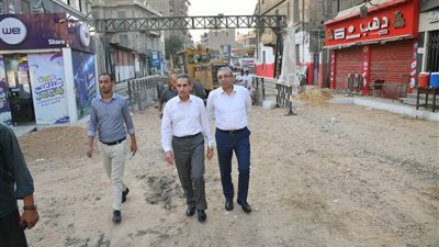 في جولته المسائية محافظ الغربية يتفقد مشروعات الرصف والتطوير بالمحلة الكبرى