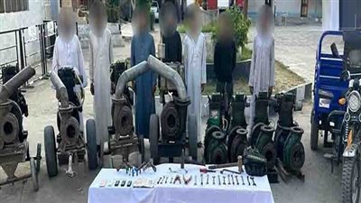 ضبط عصابة خطيرة تسرق ماكينات الري من الأراضي الزراعية بالبحيرة