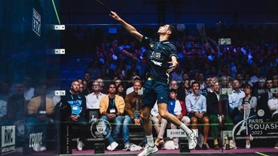  علي فرج يتغلب على بول كول ويصعد لنهائي باريس الدولية للإسكواش