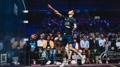 الدجلاوي علي فرج يتغلب على بول كول ويصعد لنهائي بطولة باريس الدولية للإسكواش