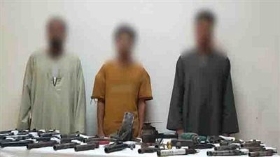ضبط أخطر عصابة لتصنيع وتجارة الأسلحة النارية والذخائر في بني سويف