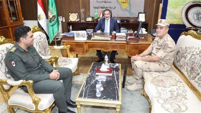 محافظ المنوفية يستقبل المستشار العسكري الجديد للمحافظة 