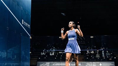 بطلة وادى دجلة هانيا الحمامي تصل للمباراة الختامية لبطولة قطر للإسكواش