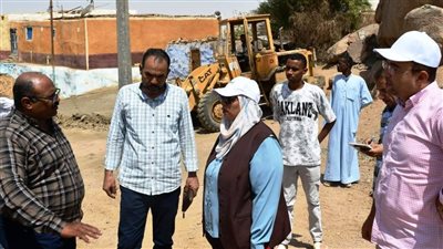 نائب محافظ أسوان تتفقد الأعمال الجارية بجزيرة هيسا ومنطقة الباتنيول 