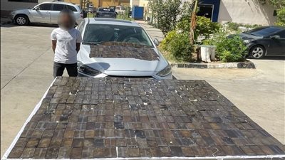 ضبط 22.5 كيلو حشيش داخل سيارة ملاكي في مدينة بدر 