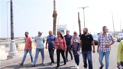 محافظ دمياط تتابع تطوير مدخل المدينة من قرية شطا 