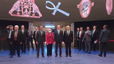 أمين مجلس الأمن لروسيا الاتحادية يزور المتحف القومي للحضارة المصرية