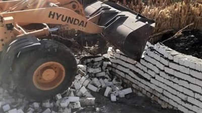 إزالة 127 حالة تعد على أراض زراعية وأملاك دولة فى 8 مراكز بالمنيا