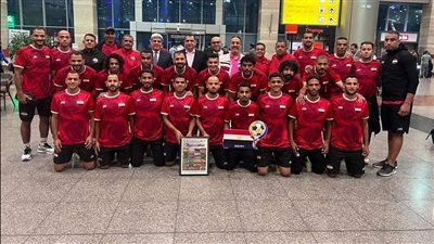 الشباب والرياضة تستقبل بعثة المنتخب الوطني لكرة القدم للصم 