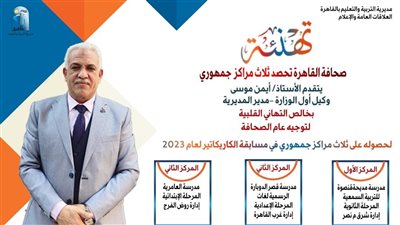 «تعليم القاهرة» تحصد المراكز الأولى على مستوى الجمهورية بمسابقة الكاريكاتير 