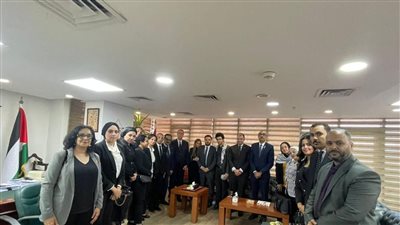  وفد من ‏«المصري الديمقراطي» يزور السفارة الفلسطينية بالقاهرة (صور )