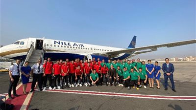 وصول منتخب مصر لكرة القدم من العين على رحلة 