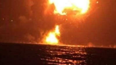 ضرب سفينة حربية تابعة للقوات البحرية الأمريكية فى الشرق الأوسط 