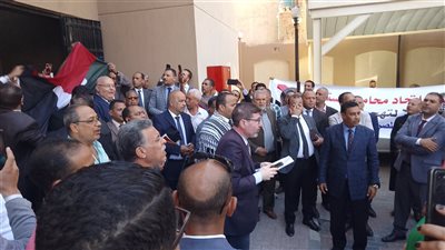 «وقفة احتجاجية».. محامو حلوان يعلنون تضامنهم مع الشعب الفلسطيني في غزة (صور)