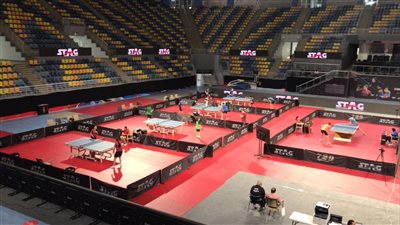  صالة حسن مصطفى جاهزة لاستضافة البطولة الدولية لناشئين وناشئات تنس الطاولة