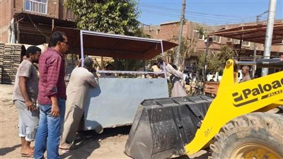 حملات لإزالة التعديات والإشغالات ومتابعة المشروعات بأسوان ونصر النوبة ودراو وكوم أمبو