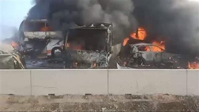 مصرع 12 شخصا وإصابة 57 آخرين في حادث طريق الإسكندرية الصحراوي