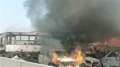 أسماء وبيانات مصابي حادث الطريق الصحراوي المروع