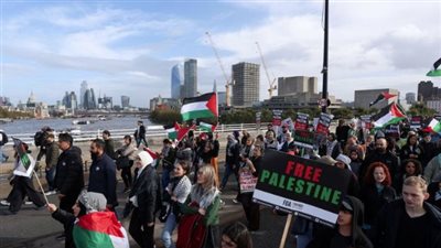 مئات الآلاف يحتجون في أنحاء العالم دعما للفلسطينيين