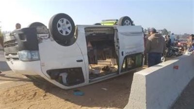 إصابة 6 أشخاص في انقلاب ملاكي بالمنيا 