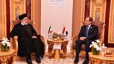 السيسي ورئيس إيران يبحثان جهود وقف إطلاق النار وإيصال المساعدات إلى غزة