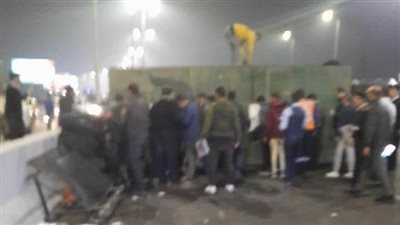 تفاصيل إصابة 19 مجندًا وأمين شرطة بحادث انقلاب سيارة أمن مركزي بكورنيش حلوان