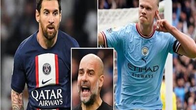 تقرير إسبانى.. ليونيل ميسي يتسبب فى أزمة حادة بين جوارديولا وهالاند