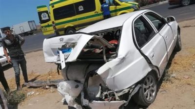 استعجال التقرير المروري لمصرع شخصين وإصابة 7 في حادث تصادم بالطريق الأوسطي