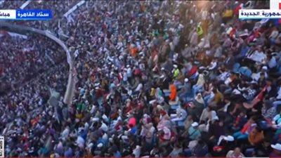 تفاصيل إلقاء السيسي كلمة هامة في مؤتمر «تحيا مصر وفلسطين» باستاد القاهرة