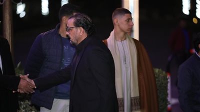 محمد رضوان وأحمد صيام ومجدي كامل في عزاء طارق عبد العزيز (صور)