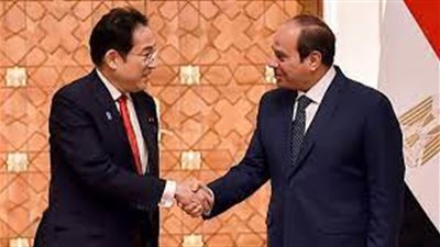 الرئيس السيسي ورئيس الوزراء الياباني يبحثان آخر مستجدات الأوضاع في قطاع غزة