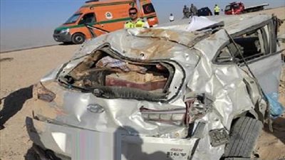 مصرع موظف في حادث انقلاب سيارة ملاكي بمدينة سوهاج الجديدة