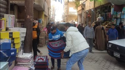 121 تحرير مخالفا خلال حملة موسعة لرفع الإشغالات بالمنيا