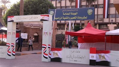 بالصور.. «القصير» يتفقد اللجنة الانتخابية بهيئة التعمير والتنمية الزراعية