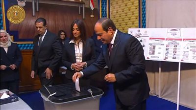 السيسي يدلي بصوته في الانتخابات الرئاسية 2024