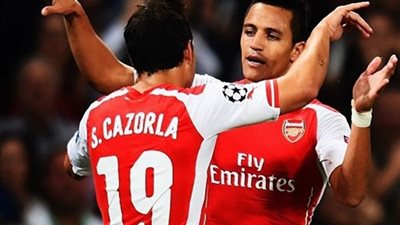آرسنال سيحرم من جهود سانشيز وكازورلا ضد أوليمبياكوس