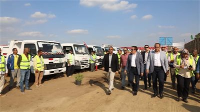 محافظ المنوفية يتفقد اصطفاف المعدات والآليات الهندسية للمراكز والمدن