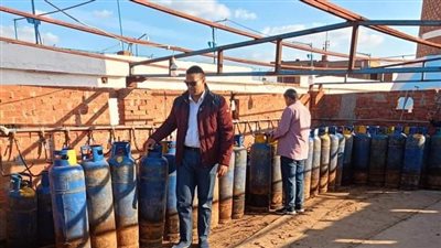 ضبط 97 أسطوانة غاز كبيرة الحجم في حملة تموينية بالبحيرة 