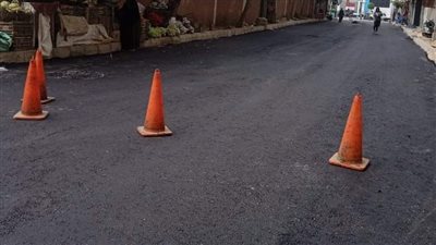 بدء أعمال رصف ميدان لبنان بالمنيا وتجميل مدخل مدينة العدوة