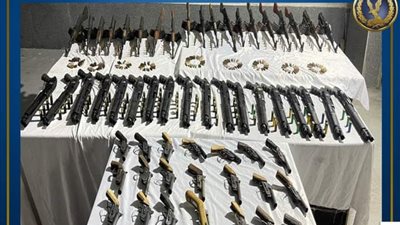 الداخلية تضبط ترسانة أسلحة نارية وأخطر 9 تجار مخدرات بأسيوط