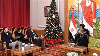 البابا تواضروس الثاني يستقبل رئيس الأكاديمية العربية للتهنئة بعيد الميلاد