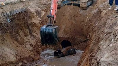 محافظ أسوان: إصلاح خط طرد الصرف الصحى 