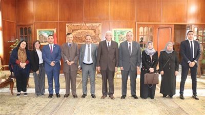 تفاصيل لقاء رئيس جامعة المنوفية بوفد شروع مبادرة تميز المعلم