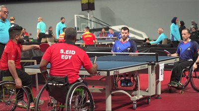 تألق مصري منافسات الزوجي ببطولة مصر الدولية لتنس الطاولة البارالمبي