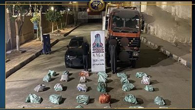 ضبط محاولة تهريب 1 طن لمخدر الحشيش داخل «سيارة قلاب» بالسويس