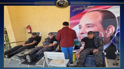 الأمن المركزي ينظم حملة للتبرع بالدم لإنقاذ حياة المرضى والمصابين